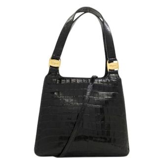 Ferragamo Pre-owned Shoulder Bag - Dames - Pre-owned - Zwart - Maat: ONE Size Leer