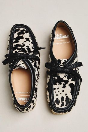 Clarks Exclusive Wallabee Cow Print Shoes