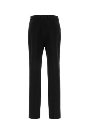 Saint Laurent Mens Black Wool Pant Noir Exterior: Pantaloni