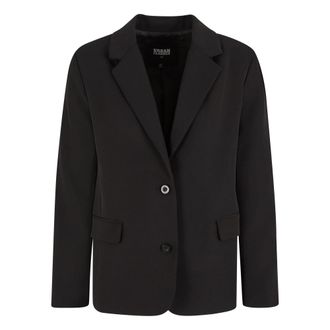Urban Classics Dames/Dames Single-Breasted Lange Blazer (Zwart)