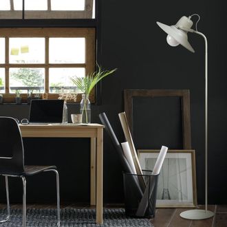 Tosel L&aacute;mpara para leer metal Alt.150cm blanco Pantalla: blanco o