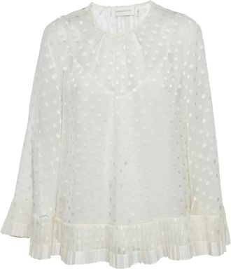 Zimmermann Top plissettato - Bianco