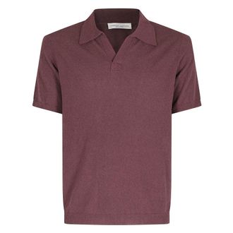 Roberto Collina Polo Shirts, male, Red, Size: 2XL Polo Shirts