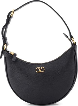 Valentino Garavani Crescent Hobo Leather Mini shoulder bag - Nero