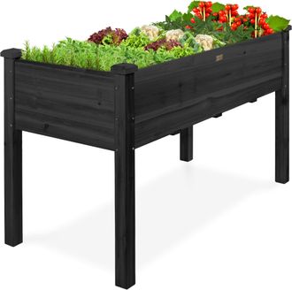 Best Choice Products Best Choice Product 48x24x30in Raised Garden Bed, Elevated Wooden Planter for Yard w/ Foot Caps, Bed Liner