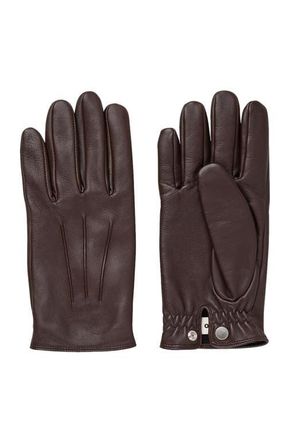 Sandro Leather gloves in Black Brown at Nordstrom, Size 2