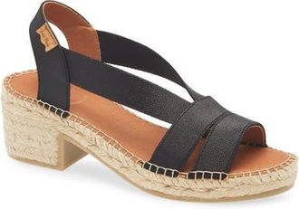 Toni Pons Dama Slingback Espadrille Platform Sandal in Black at Nordstrom, Size 9-9.5Us