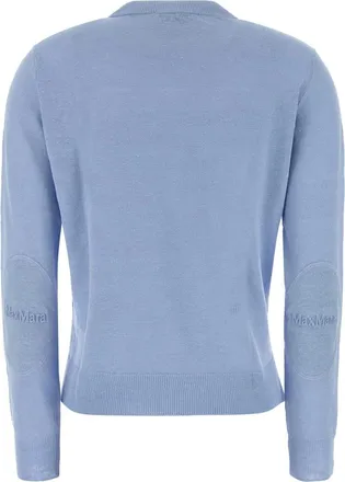 Max Mara Womens Sweater Blue Linen