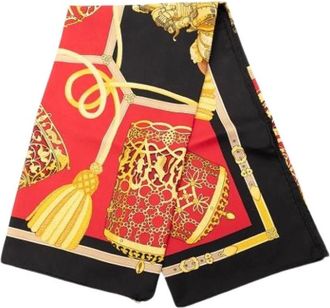 Herm&egrave;s Pre-owned Scarves, female, Multicolor, Size: ONE SIZE Pre-owned Les Muserolles Silk Scarf