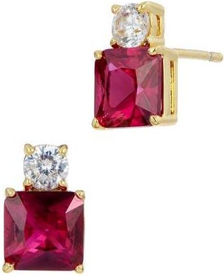 Savvy Cie Jewels Cubic Zirconia Birthstone Stud Earrings in July at Nordstrom Rack