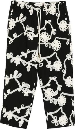 Honor The Gift Straight Trousers, male, Black, Size: L Floral Ribbon Ankle Pants