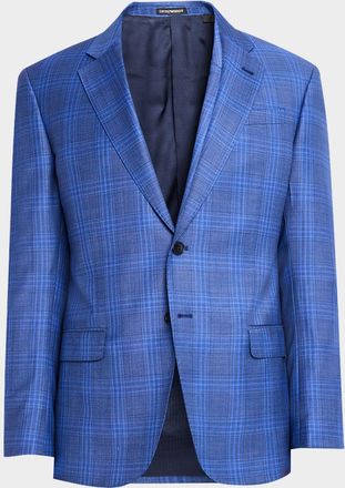 Emporio Armani Mens Oversized Plaid Sport Coat