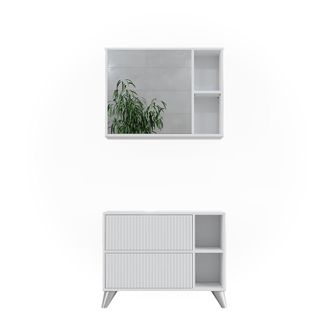 Vicco Conjunto De Muebles De Ba&ntilde;o Leano, Blanco, 80 Cm, Juego 1