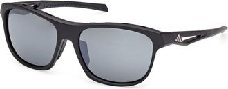 Adidas Sport SP0118 Polarized 02D Mens Sunglasses Black Size 59