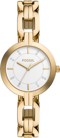 Fossil Outlet Womens Kerrigan 32mm Three-Hand Gold-Tone Stainless Steel Watch