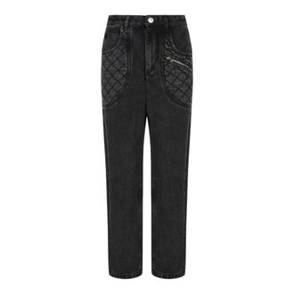 Isabel Marant Dark Grey Wide Leg Jeans - female - Isabel Marant - Slim Fit Jeans - Gray - S - Jeans