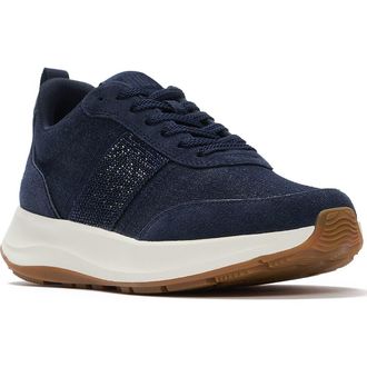 FitFlop F-Mode Flow Crystal Sneakers in Dark Denim at Nordstrom, Size 8.5
