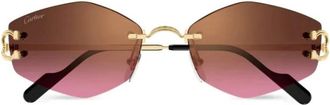 Cartier Sunglasses, unisex, Yellow, Size: 56 MM Sunglasses