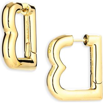 Balenciaga Eisa B Hoop Earrings in Archive Shiny Gold 0127 at Nordstrom