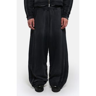 Jaded London Sporty Stripe Monster Sweatpants in Black at Nordstrom, Size Xx-Large