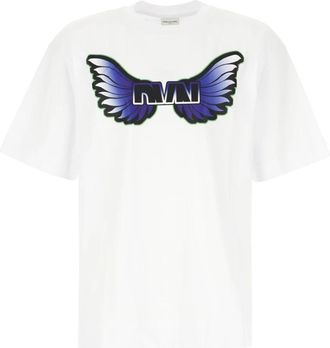 Dries Van Noten Casual Katoenen T-Shirt voor Mannen - Heren - T-shirts - Wit - L - Katoen - Tops