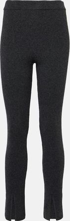 Magda Butrym Ribbed-knit cashmere slim pants