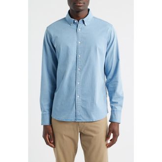 Mizzen+Main Nash Chambray Button-Down Shirt in Light Wash at Nordstrom Rack, Size Xx-Large