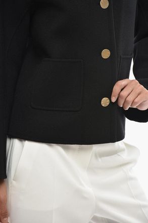 Max Mara S Wool Jacket SOGNO with Gold-Effect Buttons Max Mara