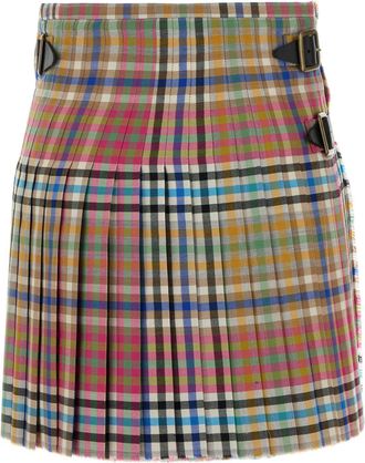 Vivienne Westwood Womens Embroidered Wool Mini Skirt Multi Exterior: Virgin Gonne