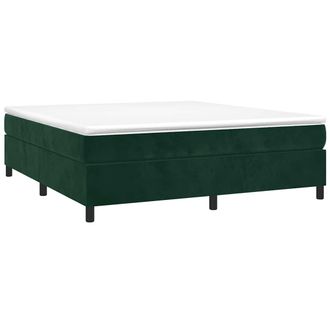 vidaXL Estructura Cama Sin Colch&oacute;n Terciopelo Verde Oscuro 180x200 Cm Vidaxl
