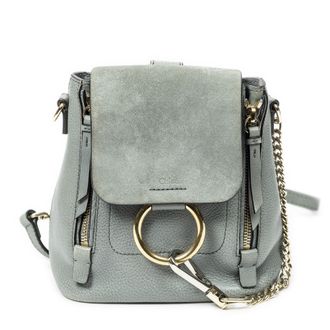 Chlo&eacute; Pre-owned Womens Mini Faye Backpack - Teal - One Size