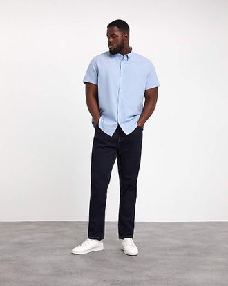 Jacamo Short Sleeve Oxford Shirt Long