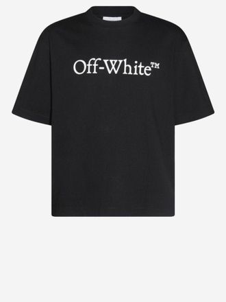 Off-white T-Shirt aus cremefarbener Baumwolle mit Logo