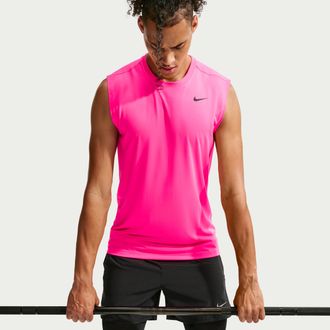 Nike Mens Dri-FIT Legend Sleeveless Fitness T-Shirt in White | DX0991-100