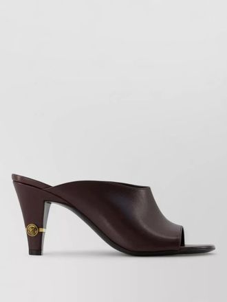 Versace t80 leather mules round open toe