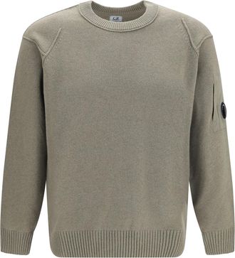 C.P. Company Merino Wool Crewneck Sweater - Gray