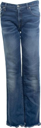 R13 blue Jane jeans with raw edges