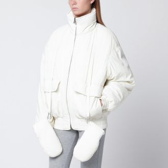 Golden Goose White Nylon Zip Jacket