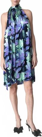 Christy Lynn Rosa Silk Short Dress In Midnight Waterlily