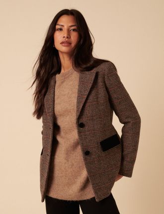 Nobody's Child Heritage Check Single Breasted Blazer