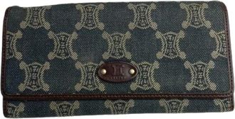 Celine Pre-owned Vintage Portemonnee - Dames - Vintage Accessoires - Blauw - ONE Size - Leer - Vintage
