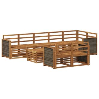 vidaXL Conjunto De Sof&aacute;s De Exterior 8 Uds. Natural Vidaxl