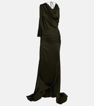 Victoria Beckham Draped crêpe satin gown