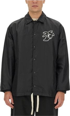 Palm Angels Hunter Shirt Jacket - Heren - Zomerjassen - Zwart - M - Jassen