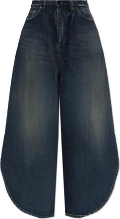 Balenciaga Jeans, Dames, Blauw, S, Denim, Wide-leg Jeans