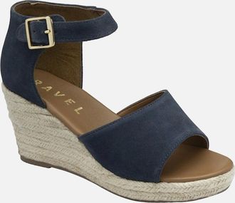 Ravel Womens Belby Womens Wedge Sandals - Navy - Size: 5