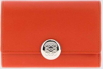 Loewe Pebble Tri-Fold Wallet in Calf Leather with Metal Logo