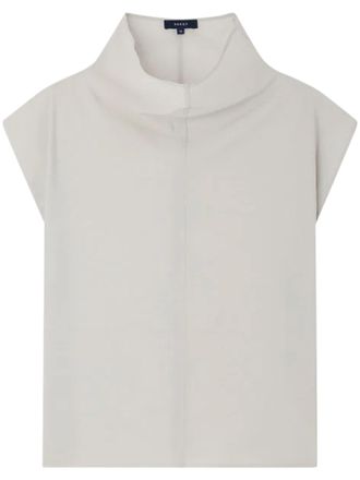 SOEUR Boxy Short-Sleeve Shirt with Structured Collar
