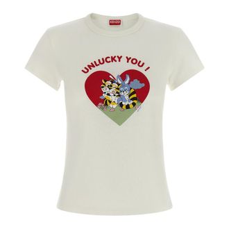 Kenzo T-Shirts, female, White, Size: S Cartoon Classic T-shirt