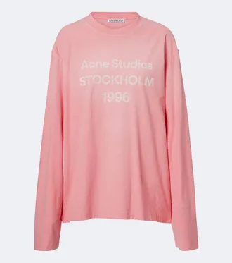 Acne Studios Logo cotton and hemp jersey T-shirt